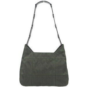 Prada Patchwork Quilted Shoulder Bag Hobo Green Black